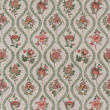 Burford Embroidery Emerald/Red tyg
