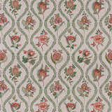 Burford Embroidery Tyg — G P & J Baker Emerald/Red