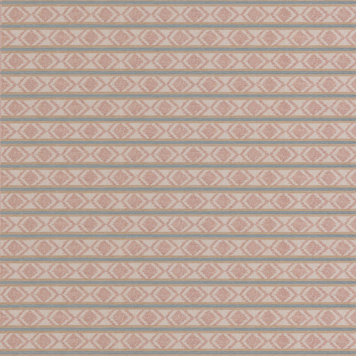 Burford Stripe Coral/Aqua tyg