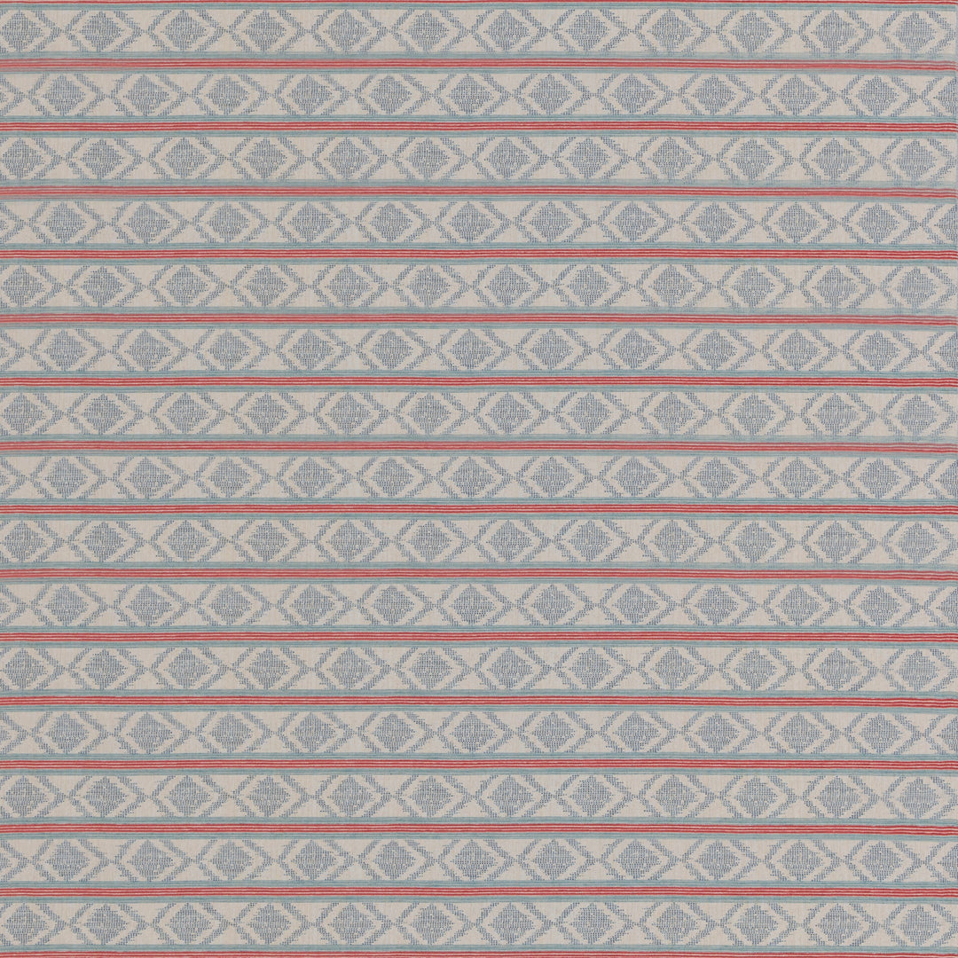 Burford Stripe Tygprov - Red/Blue