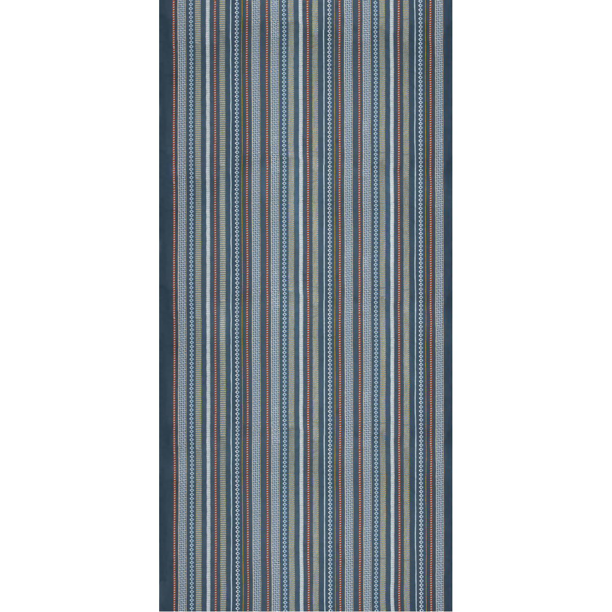 Tudor Stripe Indigo tyg