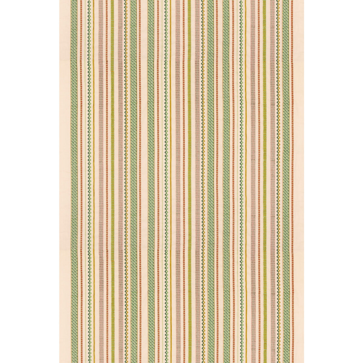 Tudor Stripe Tyg - Red/Green
