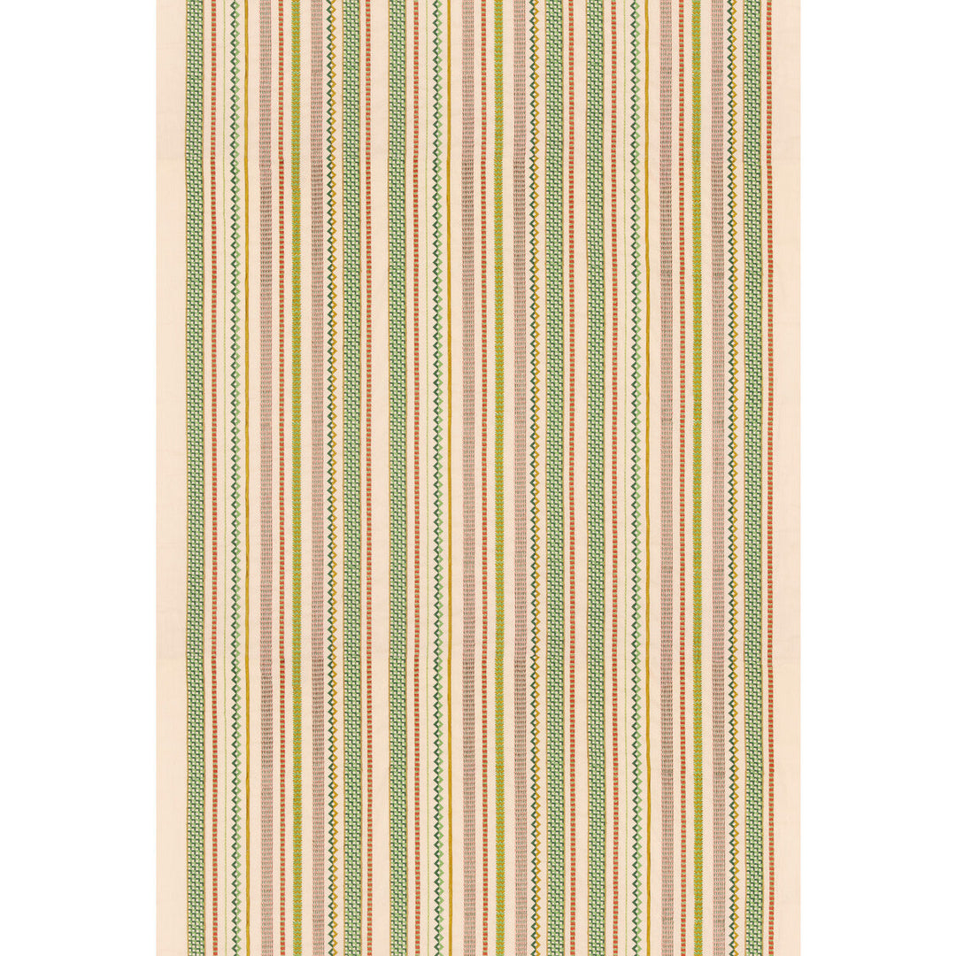 Tudor Stripe Tygprov - Red/Green