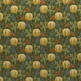 Pumpkins Velvet Tyg - Green/Terracotta