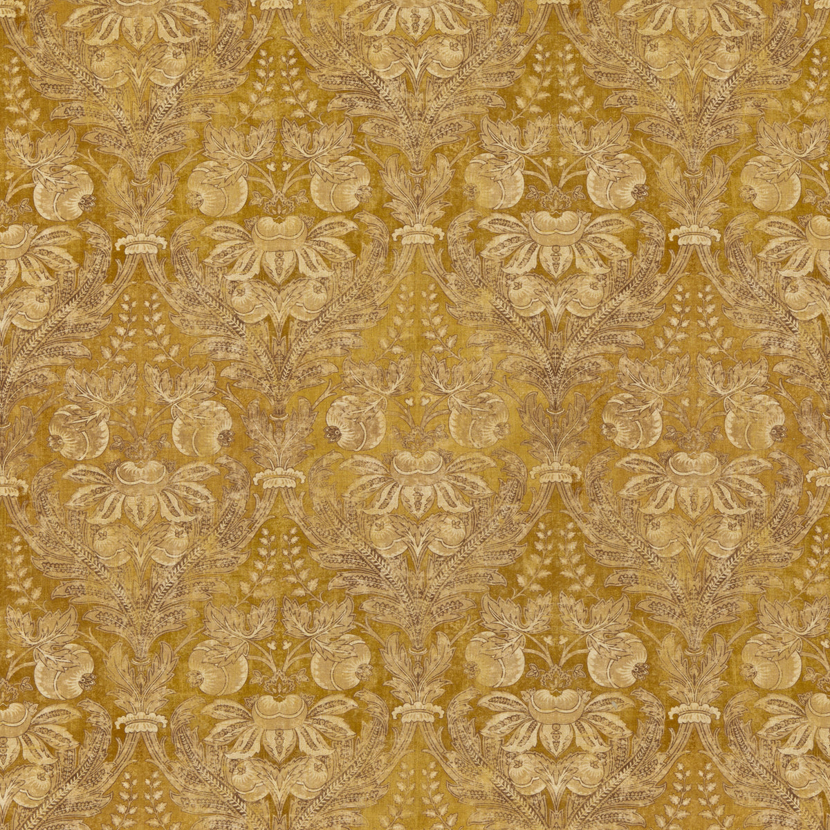Lapura Damask Ochre tyg