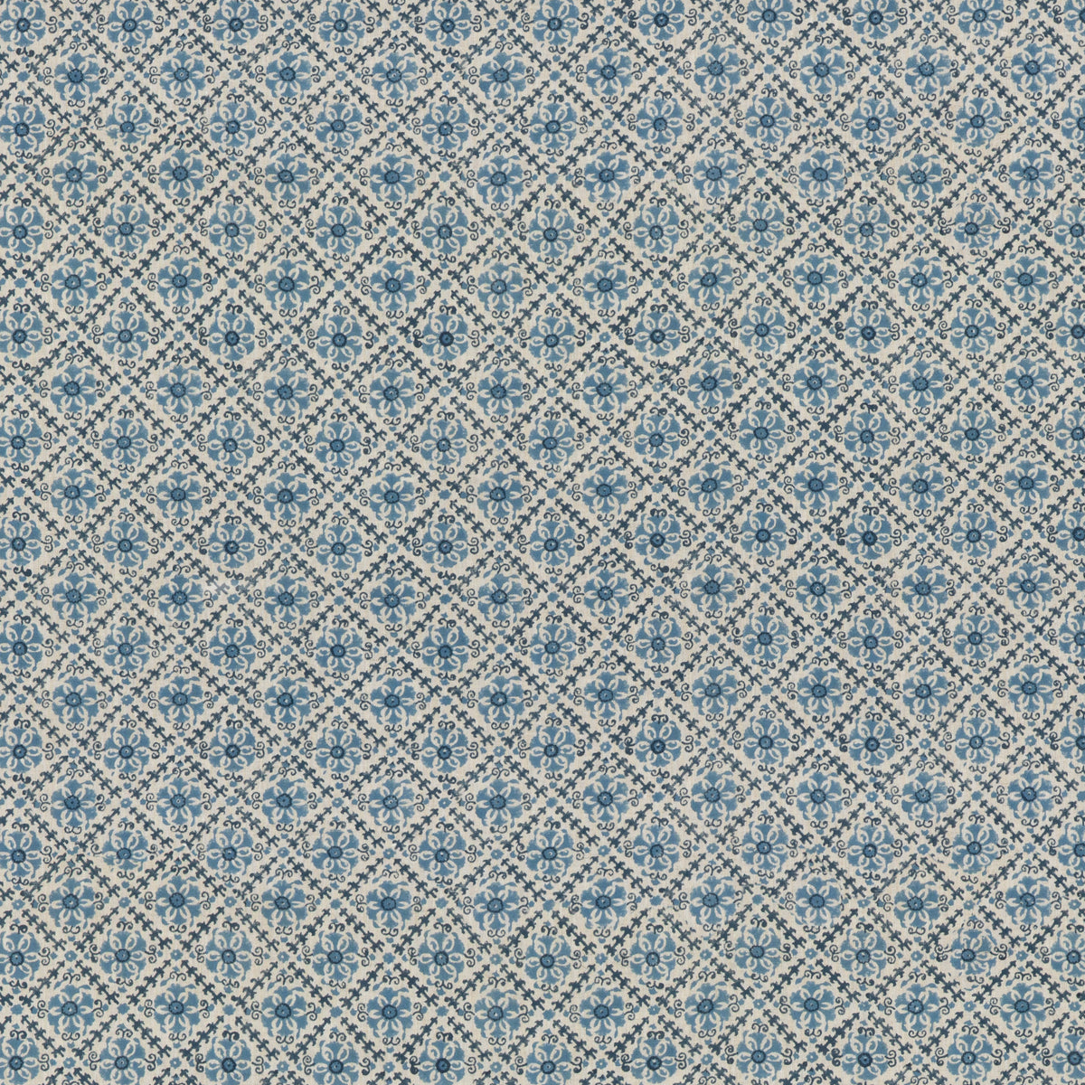 Camden Trellis Blue tyg