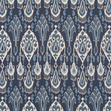 Ikat Bokhara Linen Indigo tyg