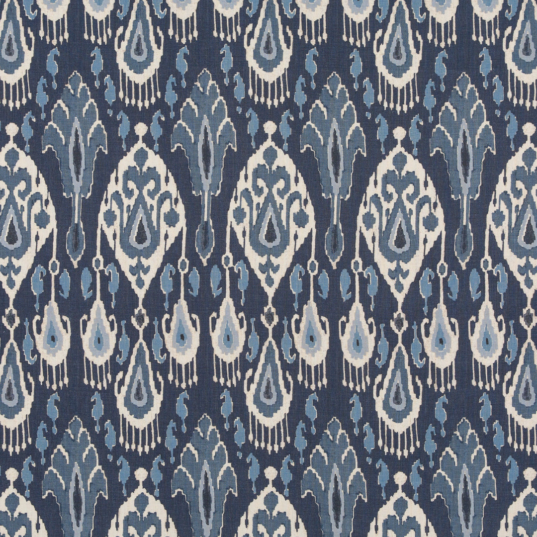 Ikat Bokhara Linen Tygprov - Parchment