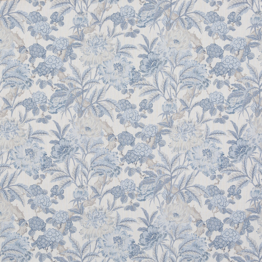 Summer Peony Tyg - Aqua