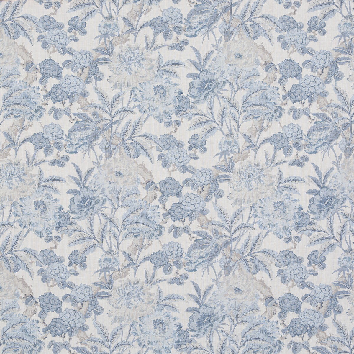 Summer Peony Tyg - Aqua
