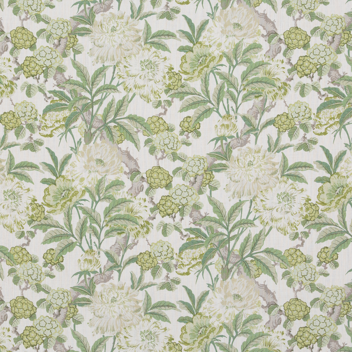 Summer Peony Green tyg