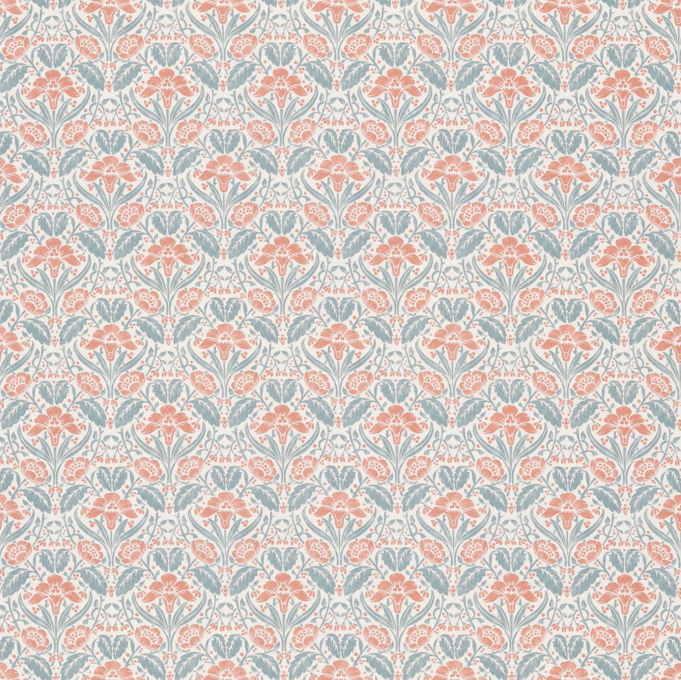 Iris Meadow Cotton Teal tyg
