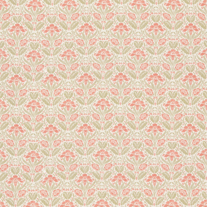 Iris Meadow Cotton Tygprov - Pink/Green