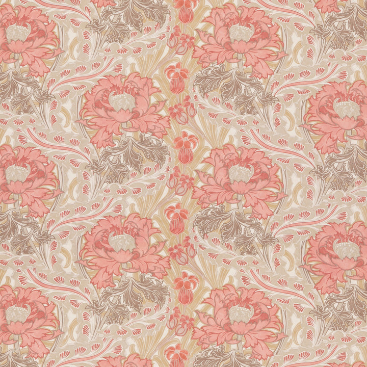 Brantwood Cotton Tygprov - Coral/Sand