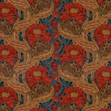 Brantwood Velvet Red/Blue tyg