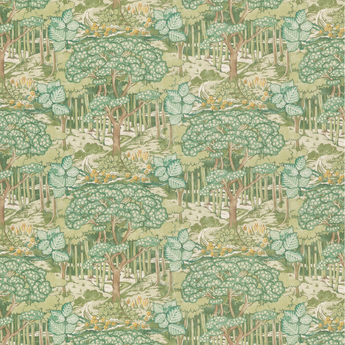 Ruskin Cotton Green tyg