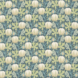 Pumpkins Cotton Green/Blue tyg