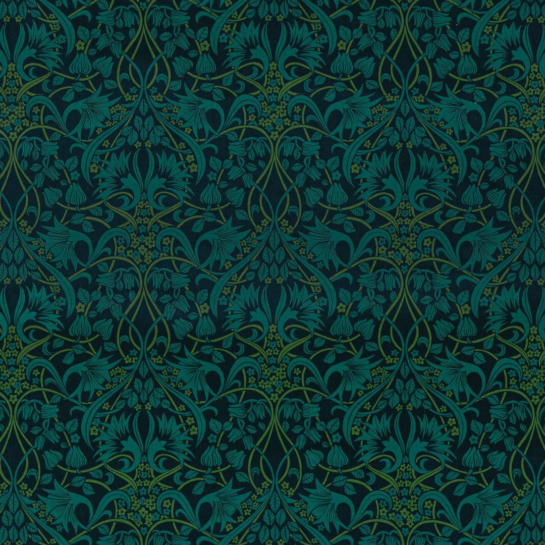 Fritillerie Velvet Tygprov - Indigo/Teal