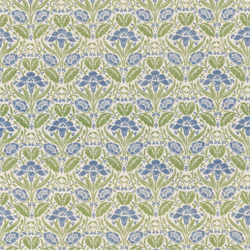 Iris Meadow Tygprov - Blue/Green