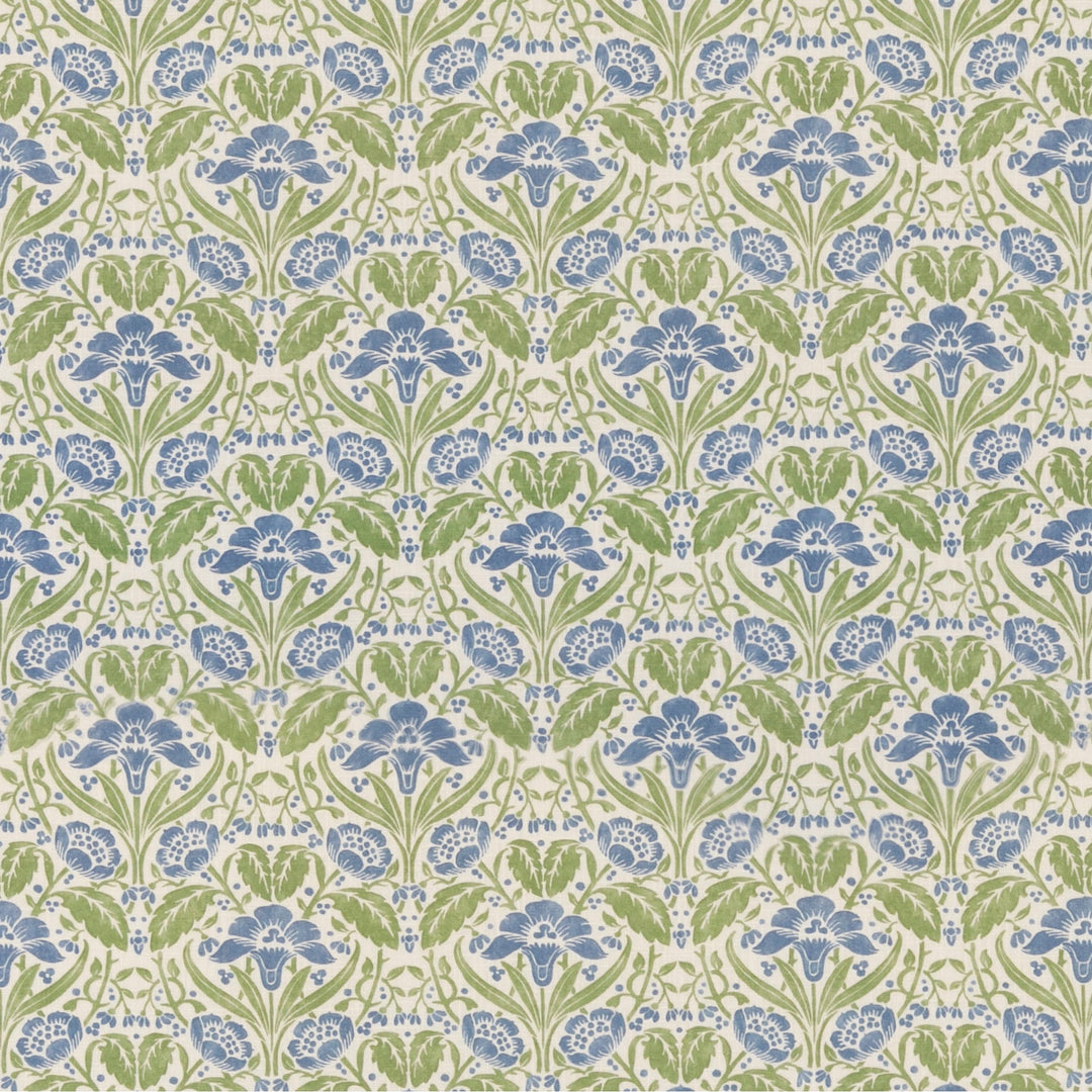 Iris Meadow Tygprov - Blue/Green