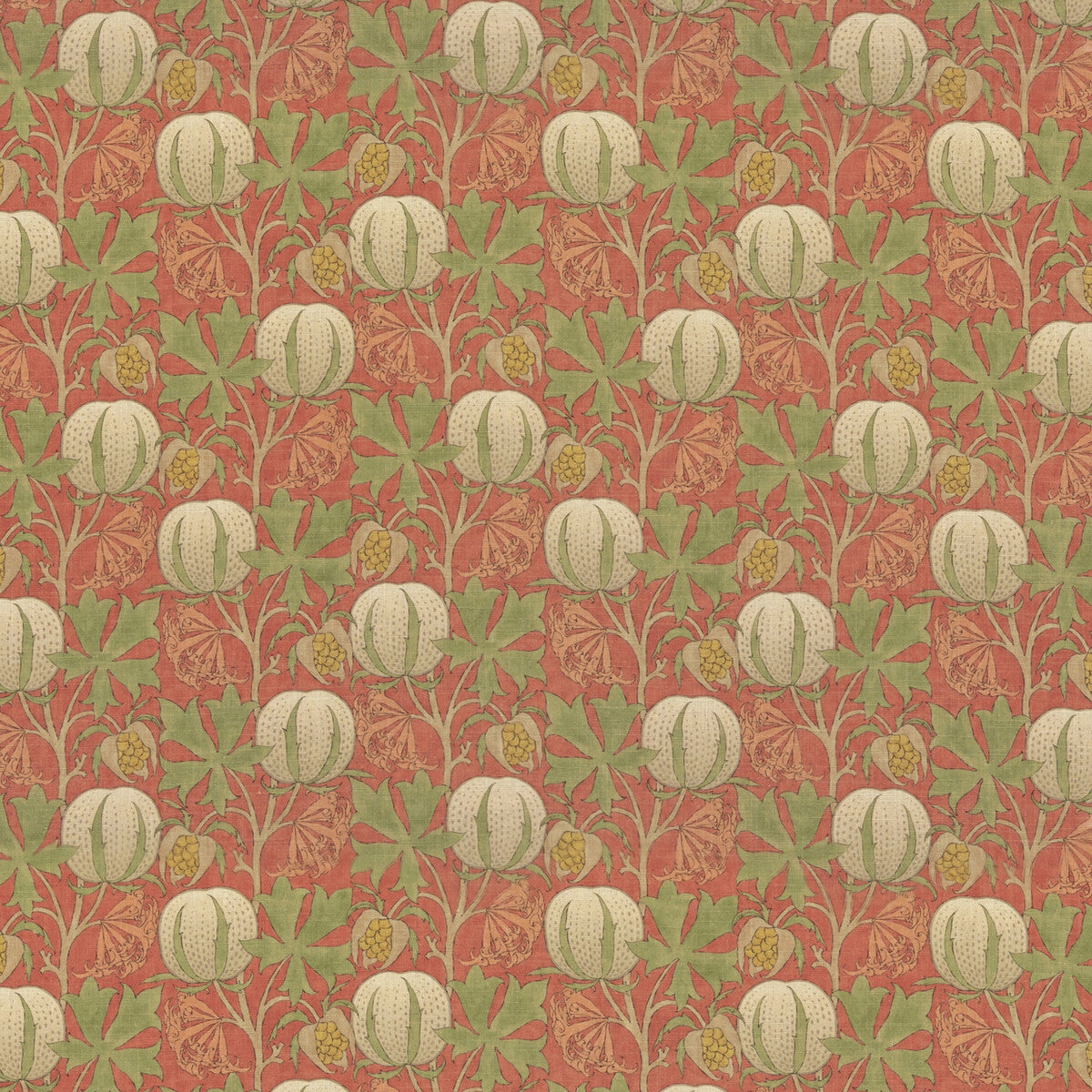 Pumpkins Tyg - Red/Green