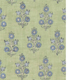 Poppy Sprig Tyg - Green/Blue