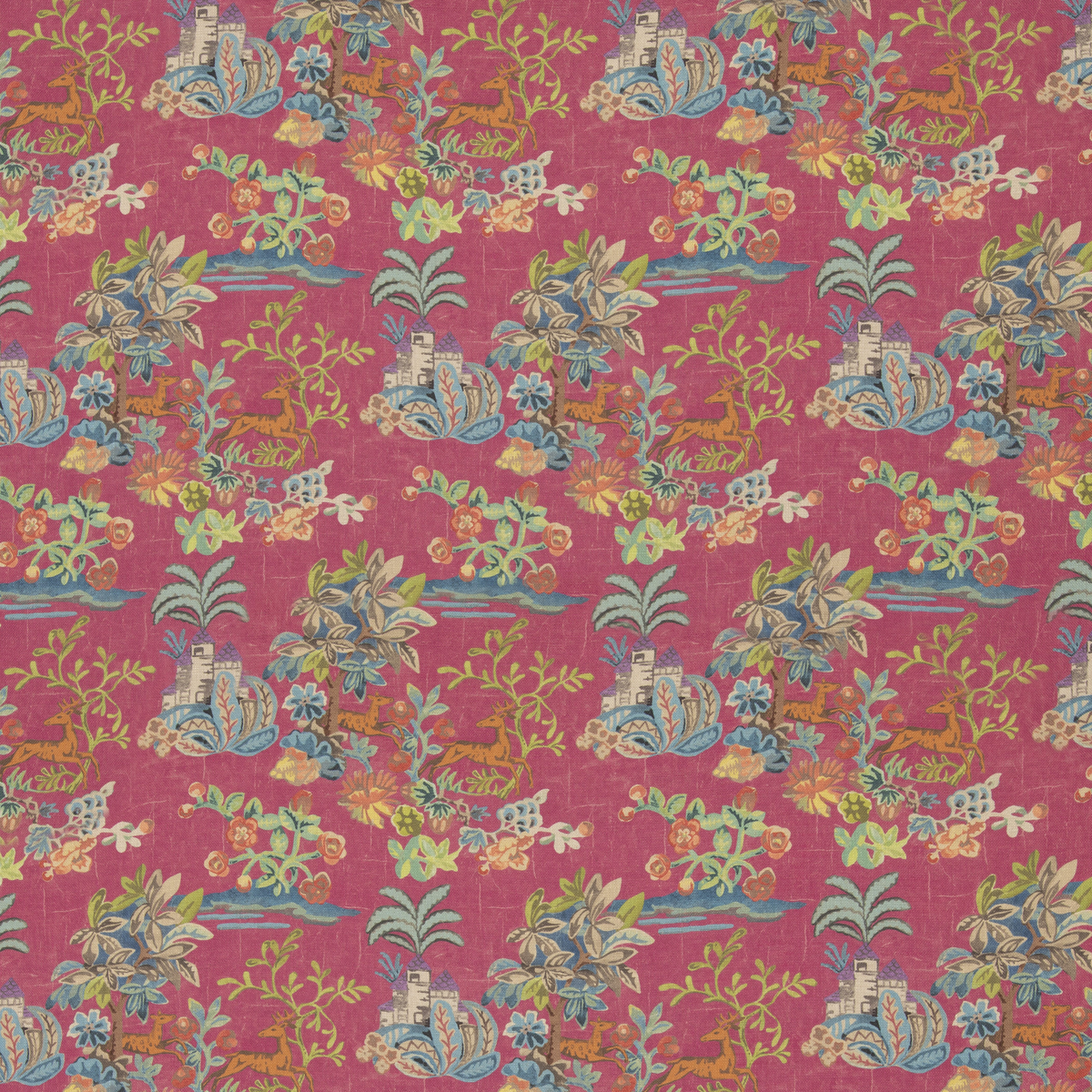 Knight'S Tale Texture Fuchsia tyg