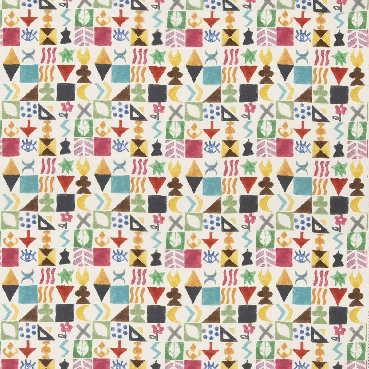 Potato Print Tyg - Sage