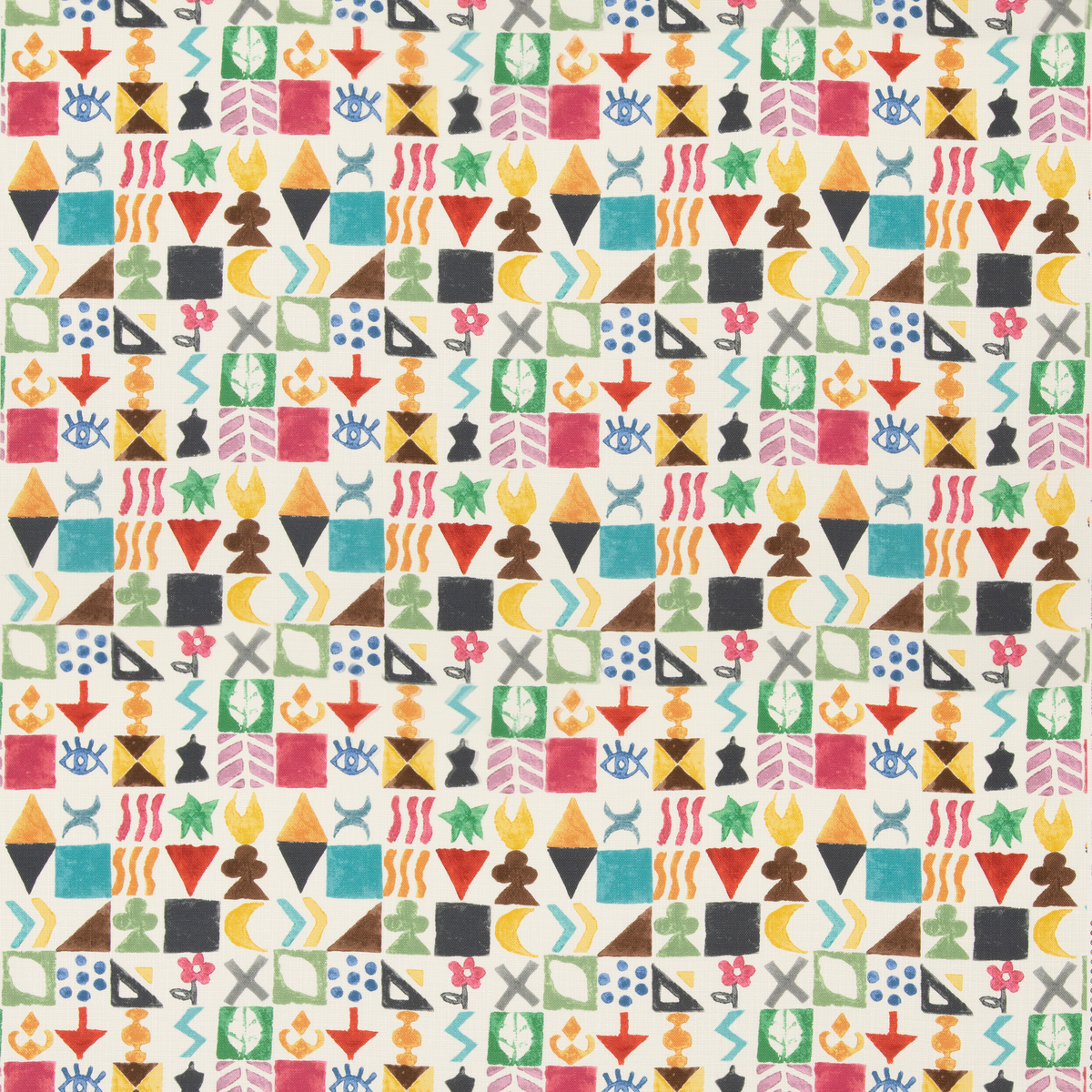 Potato Print Jewel tyg