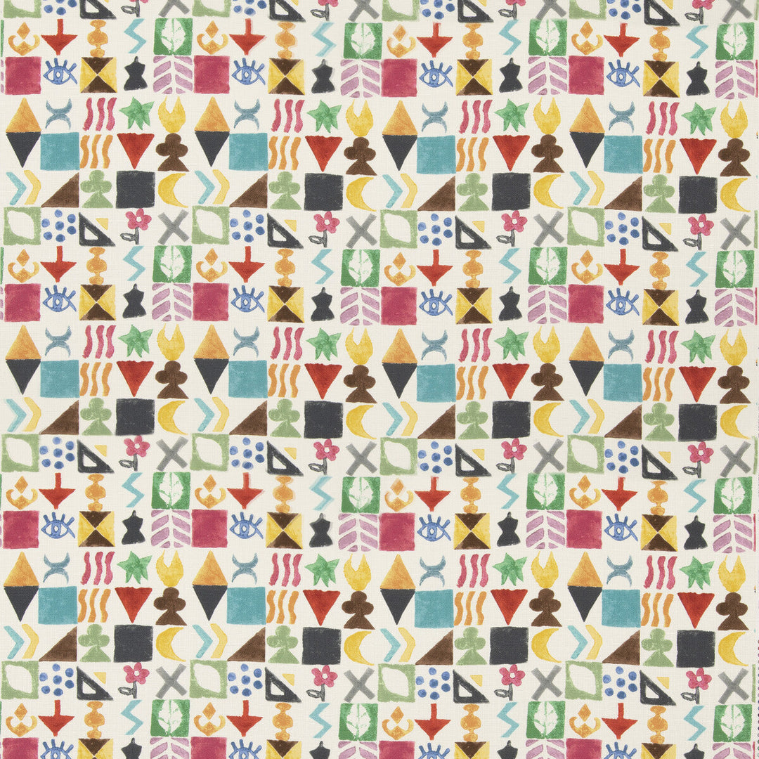 Potato Print Tygprov - Sage