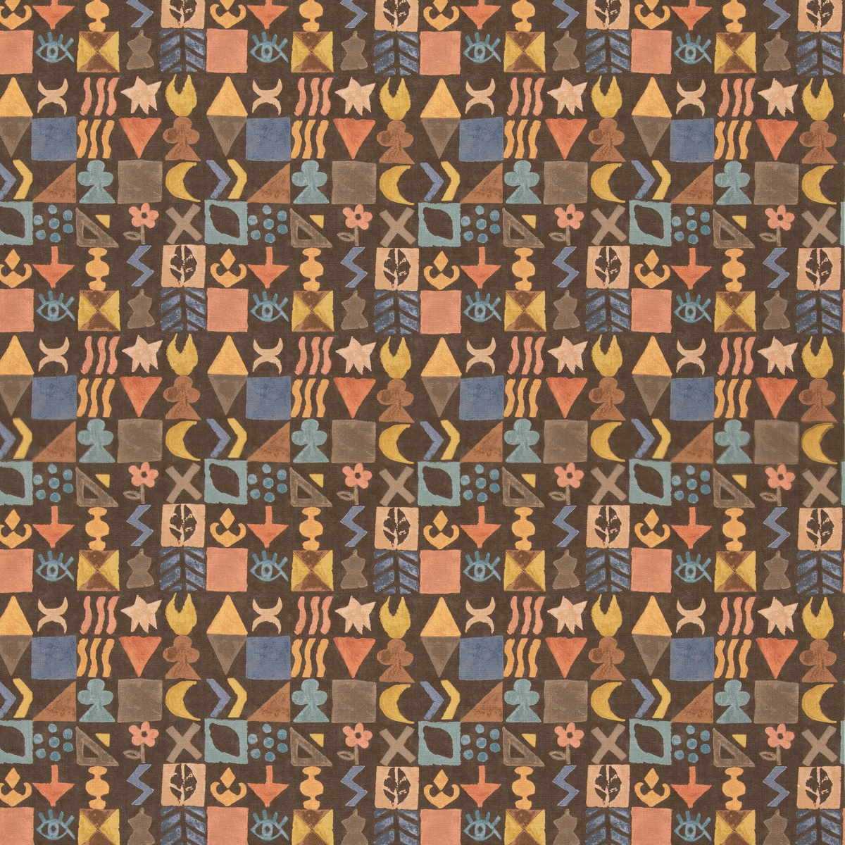 Potato Print Chocolate tyg