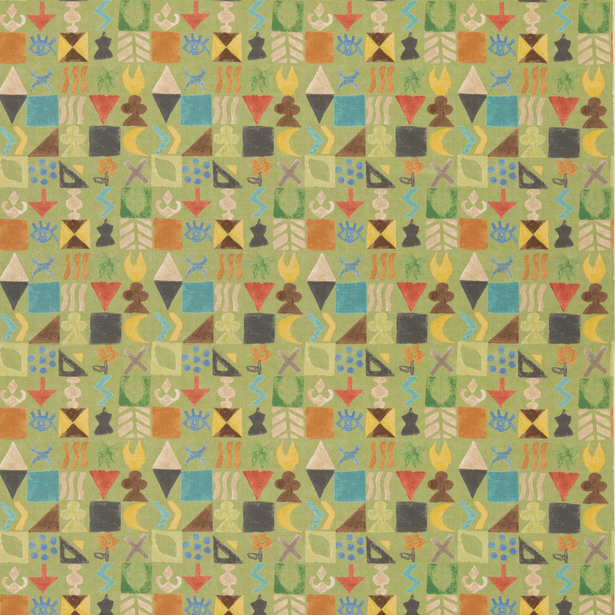 Potato Print Green tyg