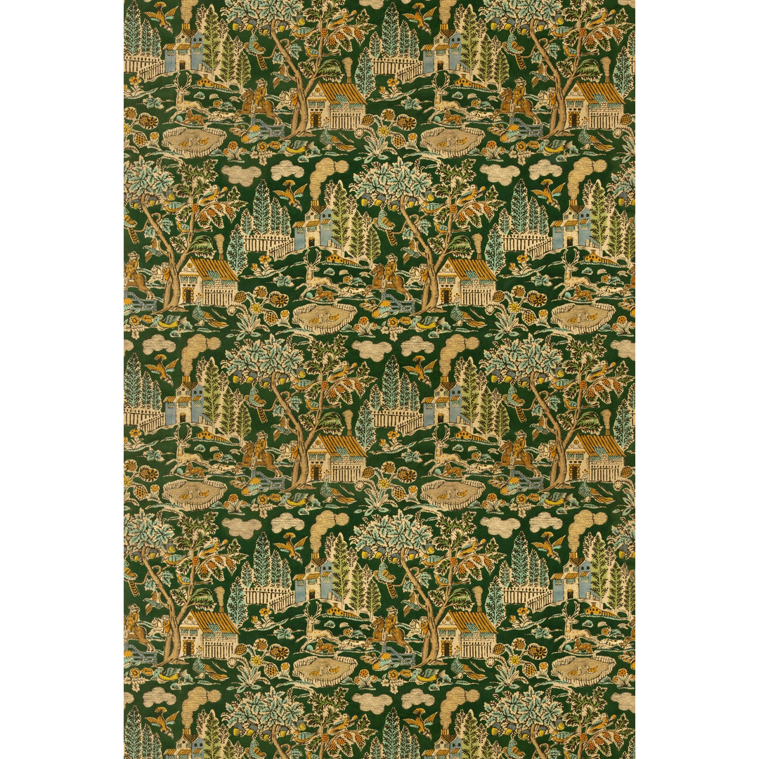 Home Park Velvet Tygprov - Green