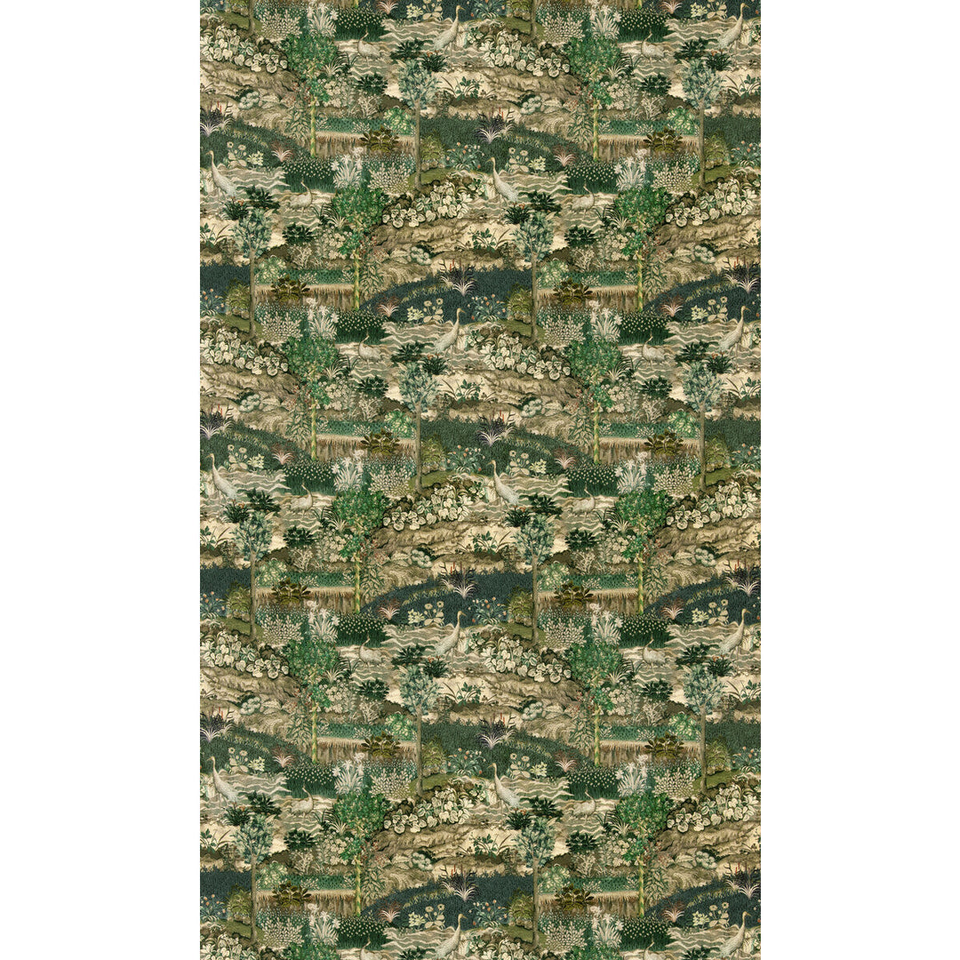 Palace Tapestry Velvet Tygprov - Green