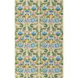 Tudor Rose Blue/Green tyg