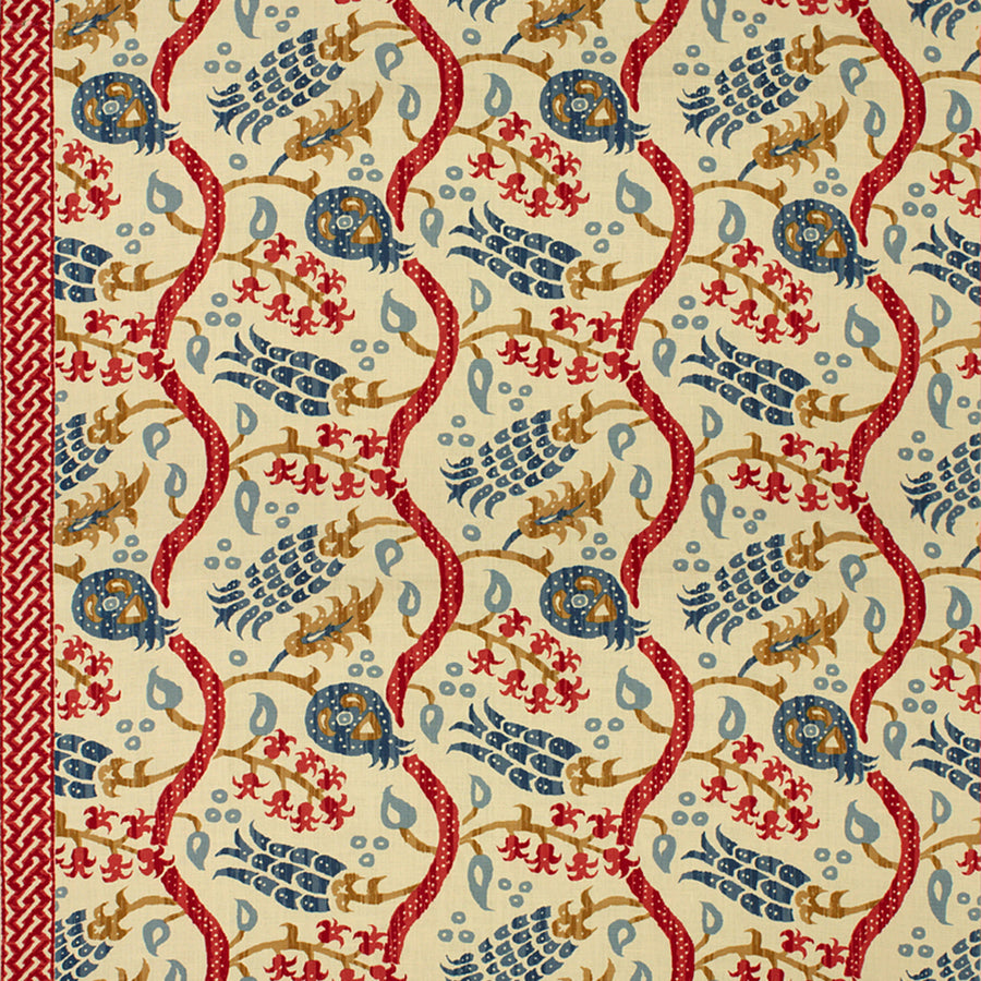 Nisiotiko Linen Print Tyg — Brunschwig & Fils