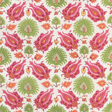 Kashmiri Linen Print Pink/Green tyg