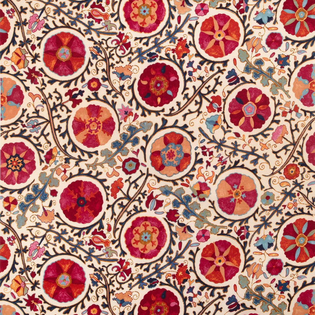 Dzhambul Cotton and Linen Print Tygprov - Orange