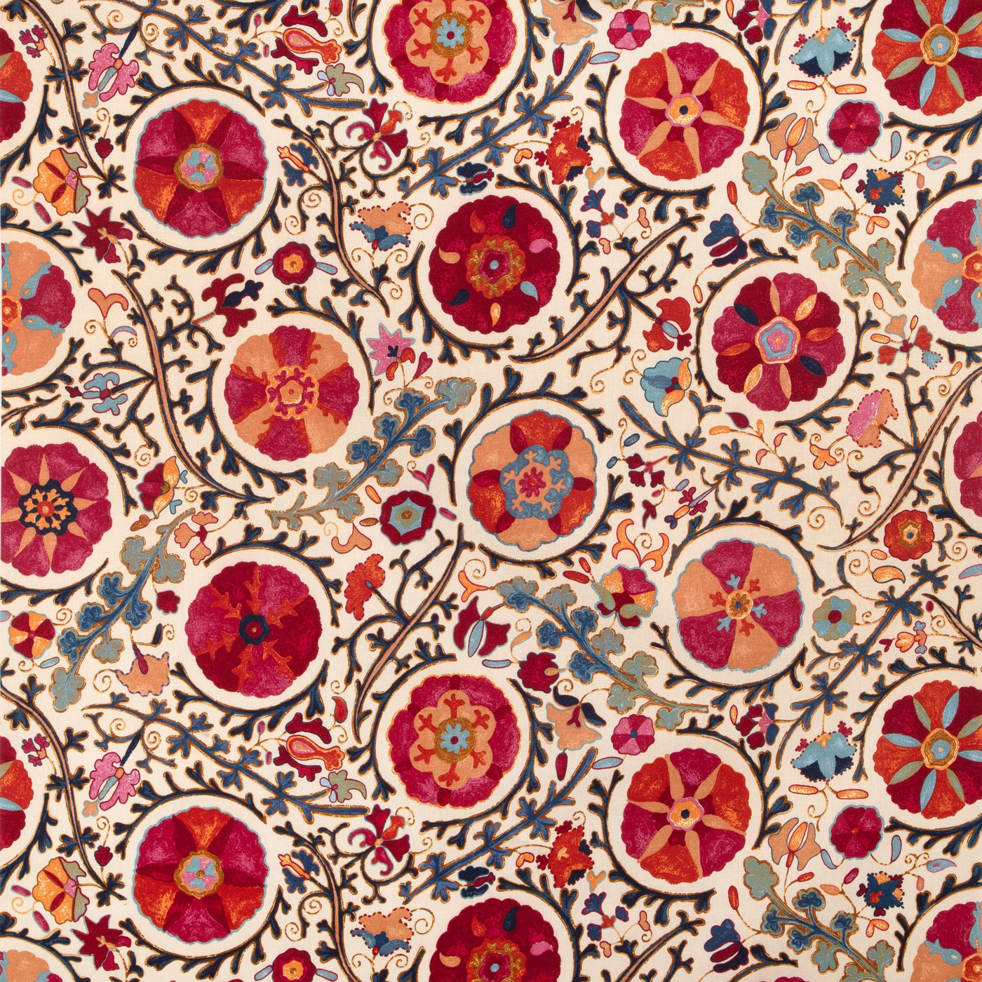 Dzhambul Cotton and Linen Print Tygprov - Orange