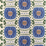 Samarkand Cotton and Linen Print Canton Blue/Green tyg