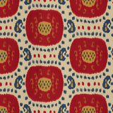 Samarkand Cotton and Linen Print Tygprov - Rose/Rust