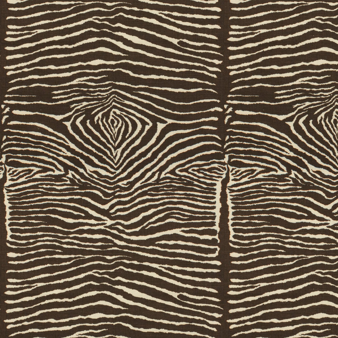 Le Zebre Linen Print Tygprov - Black