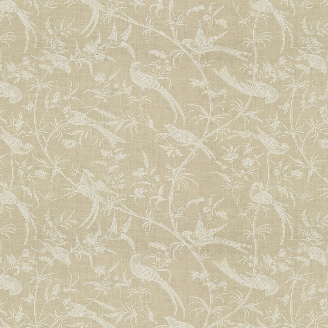 Bengali Linen Print Tygprov - Natural