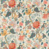 Nizam Cotton Print Red/Blue tyg