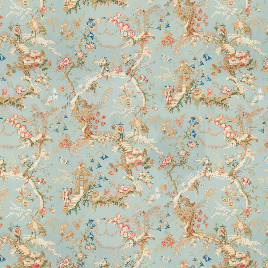 Chinese Landscape Cotton Print Tyg — Brunschwig & Fils