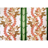 Josselin Cotton and Linen Print Cypress And Coral tyg