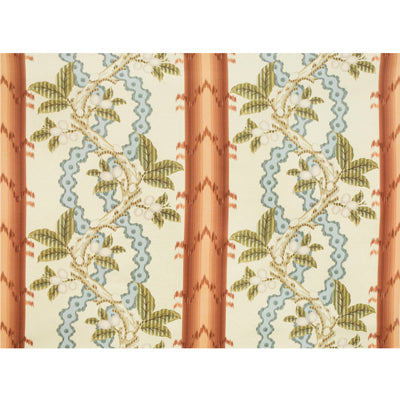 Josselin Cotton and Linen Print Rust And Blue tyg