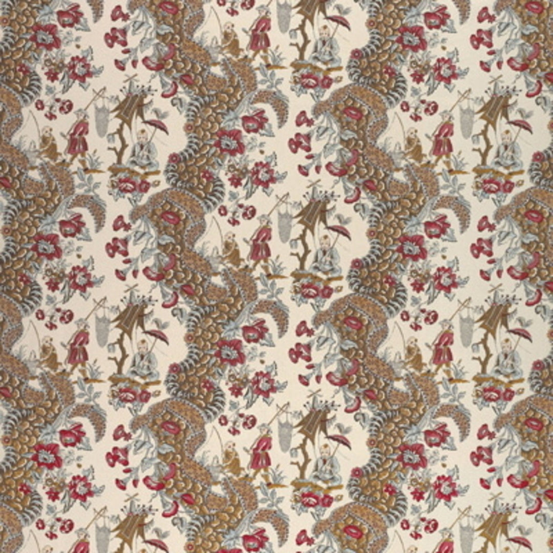 Les Pecheurs Cotton Print C Tygprov - Blue