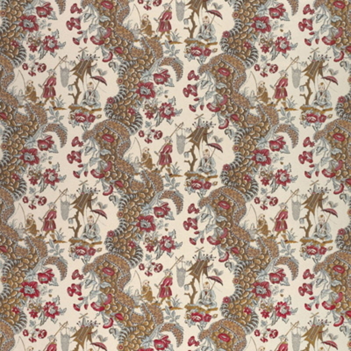 Les Pecheurs Cotton Print C Tygprov - Blue