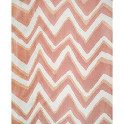 Chevron Bar Silk Warp Print Coral tyg